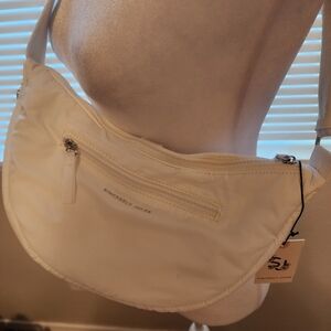 NWT Sincerely Jules Cream Shoulder Bag with Slouchy Silhouette